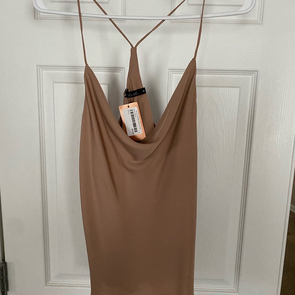 Deluc Brown Tank Top with Sleek Design - Nicola Top